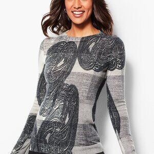 Talbots Crew Neck 100% Merino Wool Pullover Sweater - M